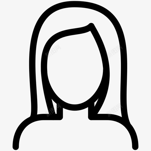 女孩女人标志图标svg_新图网 https://ixintu.com 人 头发 女人 女孩 女性 形状 插图 标志 线图标 身材