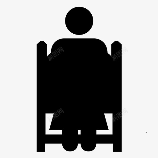 坐着的女人图标svg_新图网 https://ixintu.com 坐着的女人