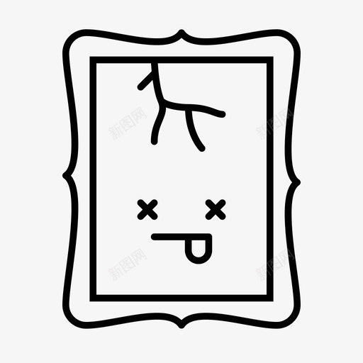 死亡笑脸绘画图标svg_新图网 https://ixintu.com 博物馆 卡瓦伊 历史 死亡 画廊 笑脸 绘画 脸 表情符号