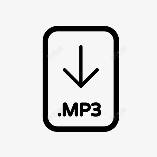 mp3文件扩展图标svg_新图网 https://ixintu.com mp3文件扩展
