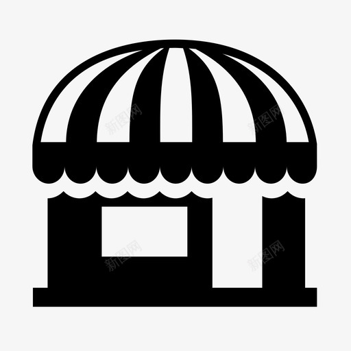 商店便利店市场图标svg_新图网 https://ixintu.com 便利店 商店 小商场 市场 网上商店