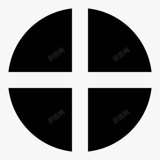 四部分圆环图标svg_新图网 https://ixintu.com 四部分 圆 环 符号