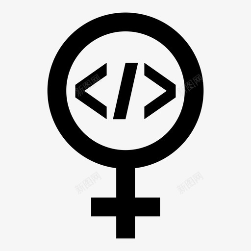 开发人员编码员工程师图标svg_新图网 https://ixintu.com 女性 女性主义者 女性技术人员 工程师 开发人员 编码员