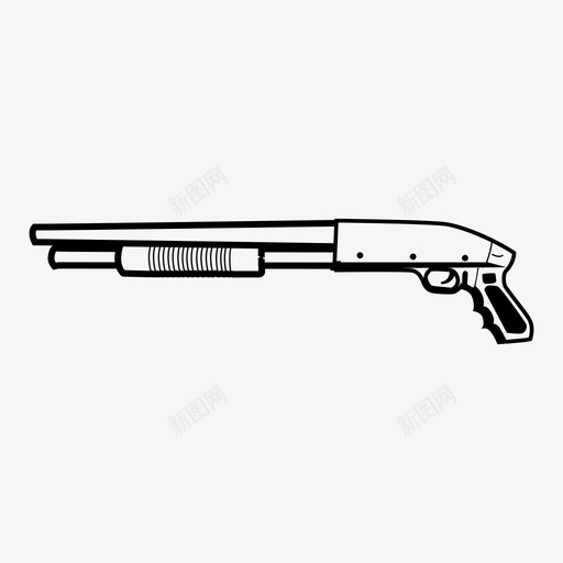 猎枪射击射手图标svg_新图网 https://ixintu.com 军用武器 双管 射击 射手 猎枪