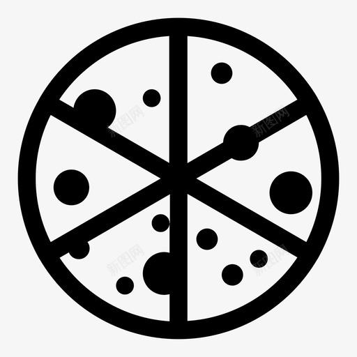 披萨形状线条图标svg_新图网 https://ixintu.com 卷曲 图形 图标 带边框 形状 意大利 披萨 简单 简单卷曲图标 线条 食物