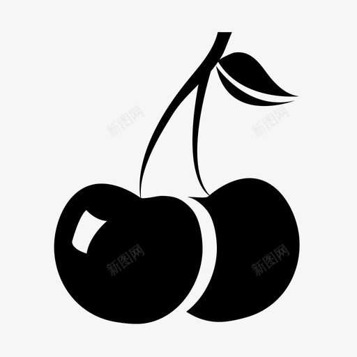 采购产品樱桃零食营养图标svg_新图网 https://ixintu.com 健康零食 健康食品 果汁 水果 膳食 营养 采购产品樱桃 零食