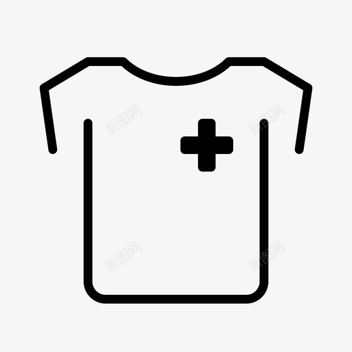 制服衣服十字架图标svg_新图网 https://ixintu.com T恤 人 健康 制服 十字架 在医院 帮助 急救 擦洗 衣服