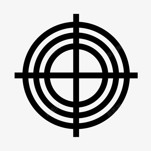 十字线瞄准狙击图标svg_新图网 https://ixintu.com 十字线 狙击 瞄准