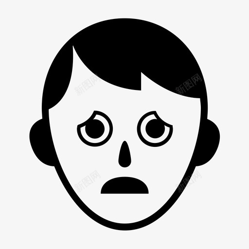 恐惧面孔表情图标svg_新图网 https://ixintu.com 恐惧 情绪 情绪表达 表情 表情符号 面孔