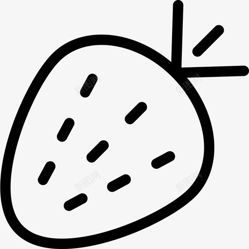 草莓红色水果图标svg_新图网 https://ixintu.com 新鲜草莓 水果 烹饪 甜品 甜点 红色 草莓 食物