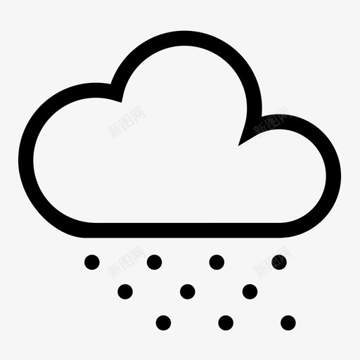 雪天气下雪图标svg_新图网 https://ixintu.com 下雨 下雪 冬季 多云 天气 天气预报 寒冷 白天 雪