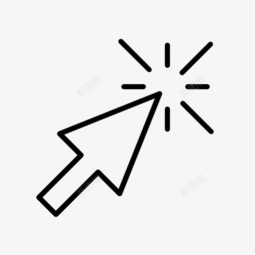 点击砰咔图标svg_新图网 https://ixintu.com 光标 咔 捕捉 点击 砰 鼠标