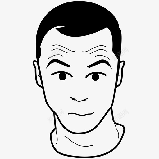 谢尔登·库珀演员脸图标svg_新图网 https://ixintu.com 人 头 演员 皱纹 脸 谢尔登·库珀