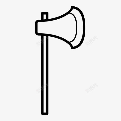 斧头锋利的工具图标svg_新图网 https://ixintu.com 伐木工人 工具 斧头 武器 锋利的