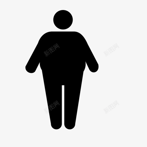 胖子男人肥胖图标svg_新图网 https://ixintu.com 人 男人 肥胖 胖子 超重