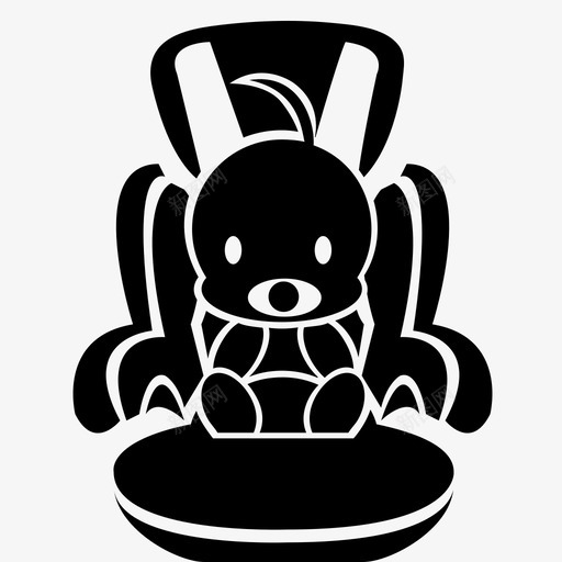 儿童汽车座椅图标svg_新图网 https://ixintu.com 儿童汽车座椅