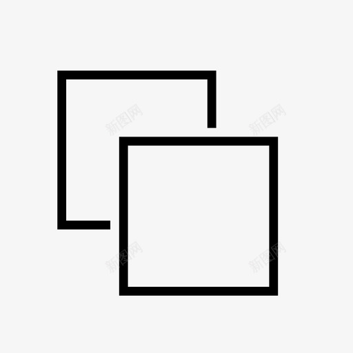 正方形多边形对象图标svg_新图网 https://ixintu.com 几何 几何图形 几何对象 双正方形 图形 多边形 对象 形状 数学 正方形