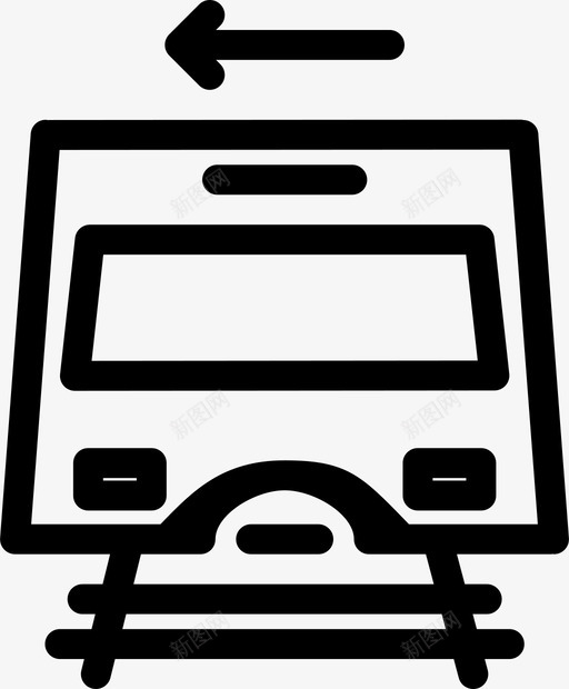 地铁火车路线图标svg_新图网 https://ixintu.com 乘坐 公共交通 向左 地下 地铁 方向 火车 箭头 路线