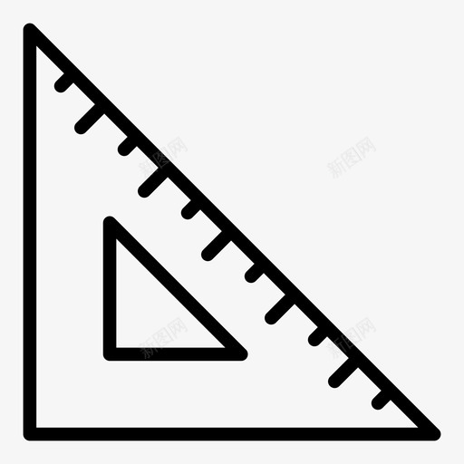 尺工具直尺图标svg_新图网 https://ixintu.com 学校 尺 工具 教育 测量 测量装置 直尺 直角 绘图 课堂工具