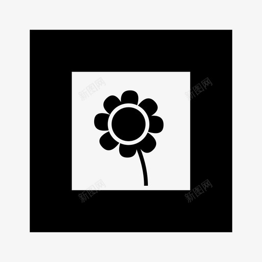 相框花图像图标svg_新图网 https://ixintu.com 图像 有机 照片 相框 自然 花