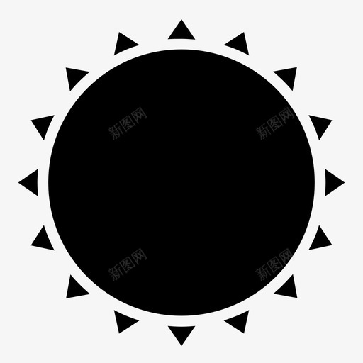 太阳天气预报阳光图标svg_新图网 https://ixintu.com 天气预报 太阳 明亮 星星 晴天 热 阳光