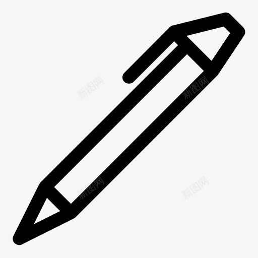 笔作家工具图标svg_新图网 https://ixintu.com 作家 创意工具 办公室 墨水笔 工具 点击笔 用品 笔 简单的卷曲图标