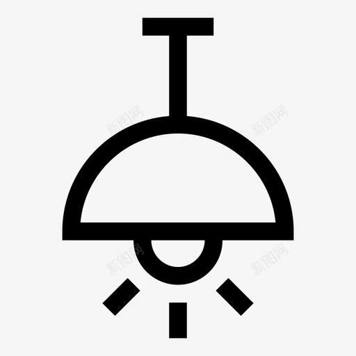 吊灯房间灯照明图标svg_新图网 https://ixintu.com 吊灯 室内照明 家用灯 房间灯 灯 灯泡 照明