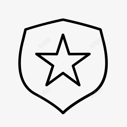 盾牌防御中世纪图标svg_新图网 https://ixintu.com 中世纪 安全 星 星盾 盾牌 防御 防护