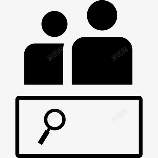 人搜索背景检查放大镜图标svg_新图网 https://ixintu.com 人 人搜索 放大镜 研究 背景检查
