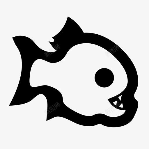 食人鱼水虎鱼淡水鱼图标svg_新图网 https://ixintu.com 加勒比 吞食性 唇形目 攻击性鱼类 水虎鱼 淡水鱼 致命性鱼类 食人鱼 食肉性鱼类