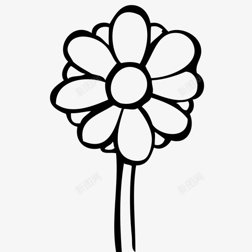 花种植花瓣图标svg_新图网 https://ixintu.com 墨迹 手绘 种植 美丽 自然 花 花园 花瓣