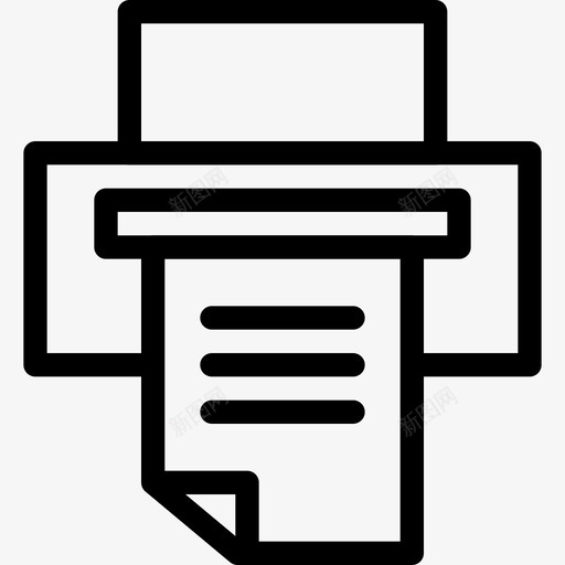 打印机实作传真图标svg_新图网 https://ixintu.com 传真 传真机 制造商 印刷 印刷机 实作 打印机 插图 线图标 设计