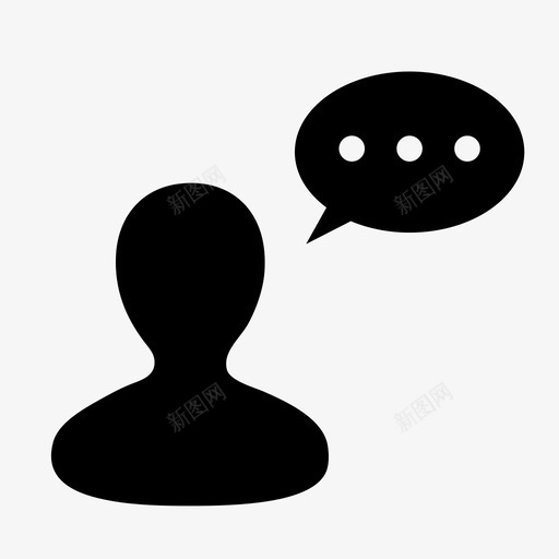 聊天语音泡泡说话图标svg_新图网 https://ixintu.com 人 听写 对话 打字 聊天 语音泡泡 说话