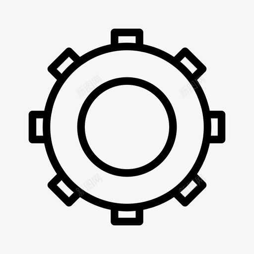 齿轮设置首选项图标svg_新图网 https://ixintu.com 修复 工程师 机器 机械 设置 首选项 齿轮