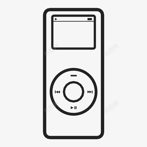 ipodmp3mp3播放器图标svg_新图网 https://ixintu.com ipod ipodnano第一代 mp3 mp3播放器 nano sound tech technology 第1代 音乐 音乐播放器