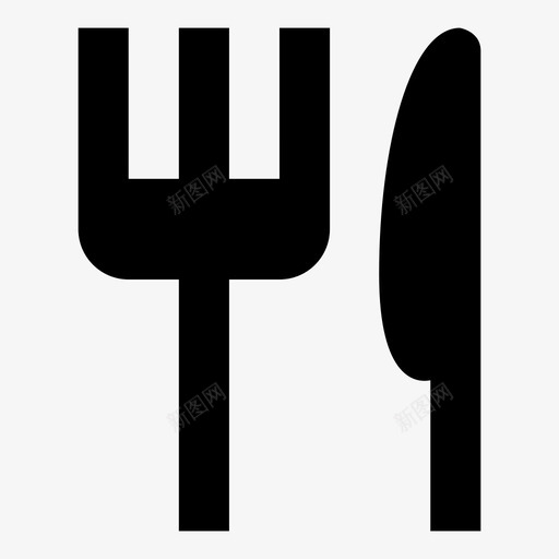餐厅地点暖气图标svg_新图网 https://ixintu.com 休息 俱乐部 地点 地点和活动 晚餐 暖气 面包 食物 餐厅