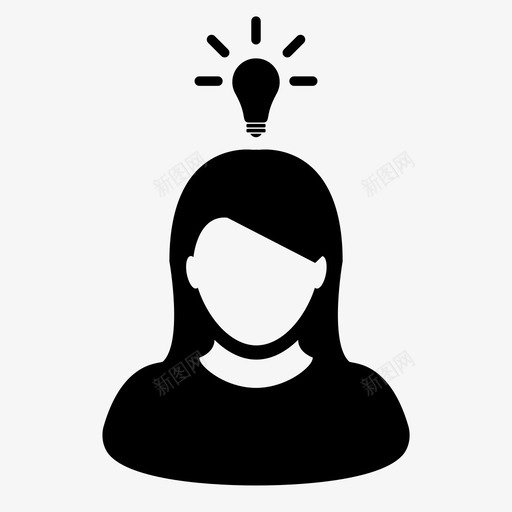 用户网络新想法图标svg_新图网 https://ixintu.com 个人 人员搜索 办公室 办公室人员 合作伙伴 思想 意见 新想法 用户 用户图标想法 网络