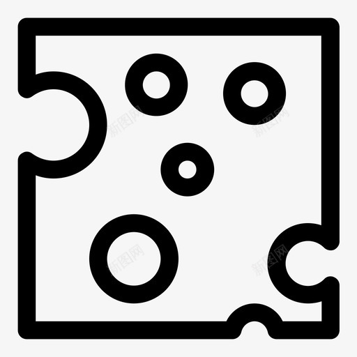 奶酪简单形状图标svg_新图网 https://ixintu.com 卷曲 图形 图标 奶酪 奶酪片 带边框 形状 简单 简单卷曲图标 线条 食物