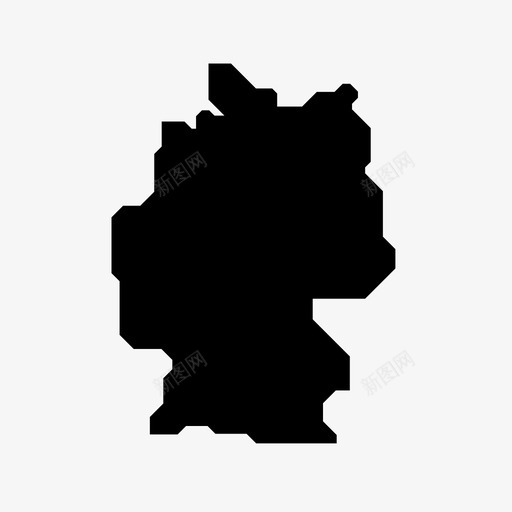德国国家地图图标svg_新图网 https://ixintu.com 国家 地图 导航 德国