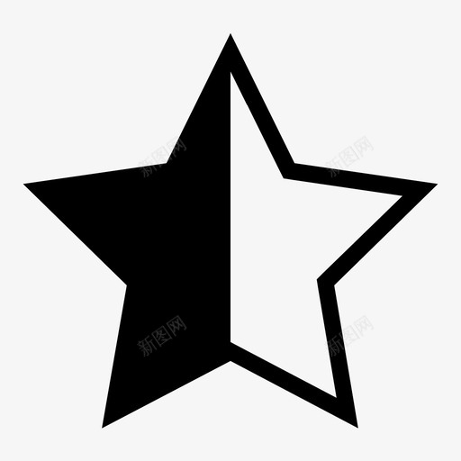 评级半星投票图标svg_新图网 https://ixintu.com 半星 投票 评级