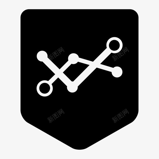 徽章折线图节点图标svg_新图网 https://ixintu.com 徽章 折线图 点 结果 统计 节点 节点图 节点图徽章