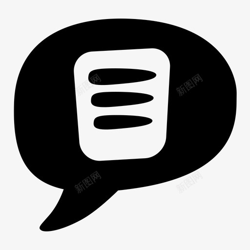 聊天信息页面图标svg_新图网 https://ixintu.com 信息 写作 演讲 留言 短信 纸张 聊天 语音泡泡 页面