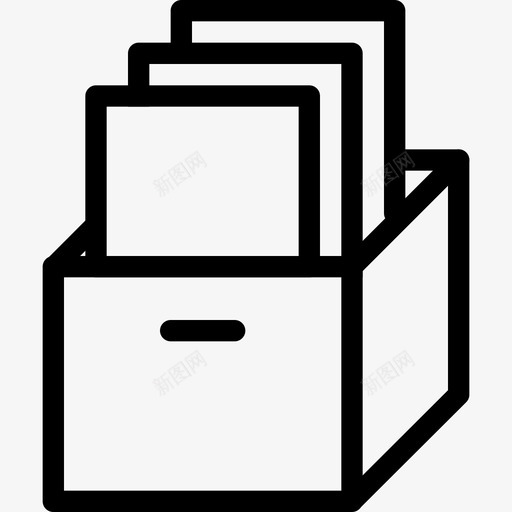 框线图标管理svg_新图网 https://ixintu.com 保存 存储 形状 技术 文件夹 标志 框 用户界面 管理 线图标 组织