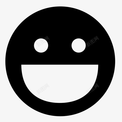 开心笑脸开心脸图标svg_新图网 https://ixintu.com 开心 开心脸 情绪 用户 笑脸 表情符号
