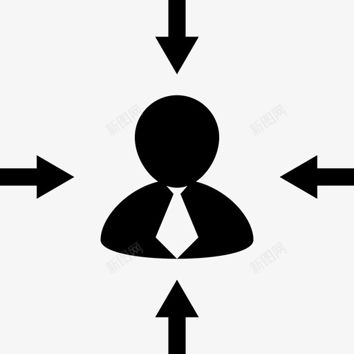 不同方向的箭头指向商人人力资源图标svg_新图网 https://ixintu.com 不同方向的箭头指向商人 人力资源