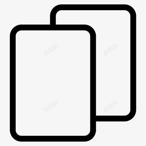 复制隐藏克隆图标svg_新图网 https://ixintu.com 克隆 复制 层 矩形 纸 隐藏 页