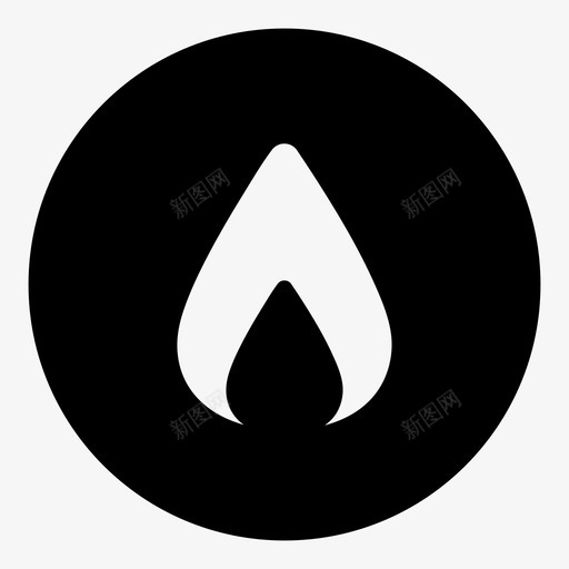 火焰圆形图标svg_新图网 https://ixintu.com 圆形 火焰