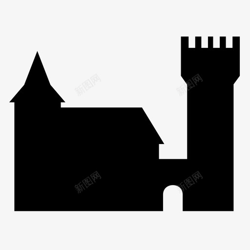 城堡建筑堡垒图标svg_新图网 https://ixintu.com 中世纪 历史 国王 地标 城堡 堡垒 女王 家 建筑 法国 皇家
