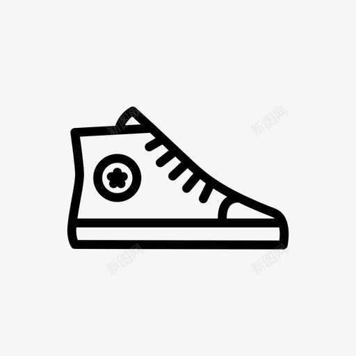 运动鞋服装鞋图标svg_新图网 https://ixintu.com 100icons100days 匡威 服装 查克·泰勒 经典 贝卡谢 运动鞋 鞋 鞋类