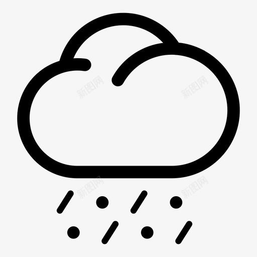 雨夹雪下雪下雨图标svg_新图网 https://ixintu.com 下雨 下雪 云 天气 气候 气象 雨夹雪 预报